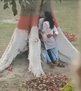 Beautiful College Girl Bunks Class to Get Fucked Hard by Boyfriend in Park.