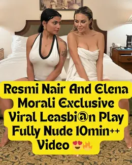Resmi Nair And Elena Morali In Sneaky Lesbian Play And Teasing Each Other While Bathing Fully Nude