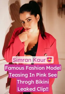 Simran Kaur Sexy Pink Bikini Tease With Horny Moves Video