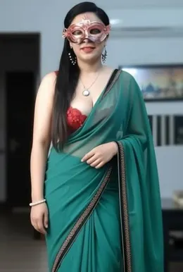 Desi Bhabhi Stripping Off Her Saree and Rubbing Hairy Pussy On Live
