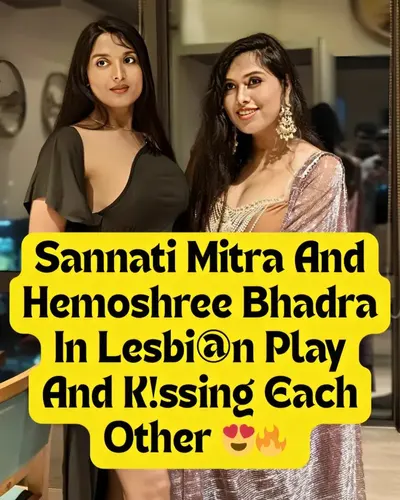 Sannati Mitra And Hemoshree Bhadra In Lesbian Sister Roleplay Kissing Each Other With Horny Moves