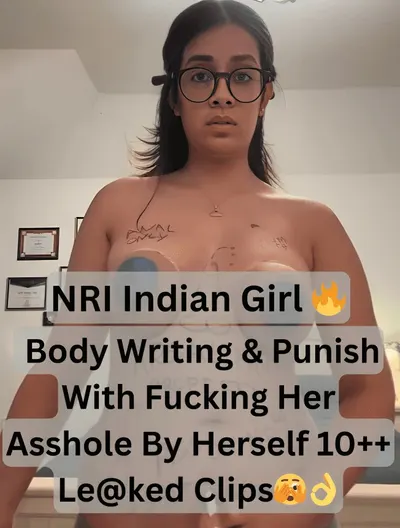 NRI Punjabi Girl Asshole Fucked With Hairy Brush Body Writing Leak