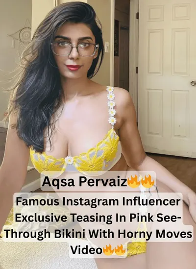 Aqsa Pervaiz Exclusive Tease Pink See Through Bikini with Horny Moves