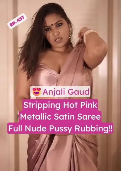 Anjali Gaud Nude Pink Saree Pussy Rubbing Video