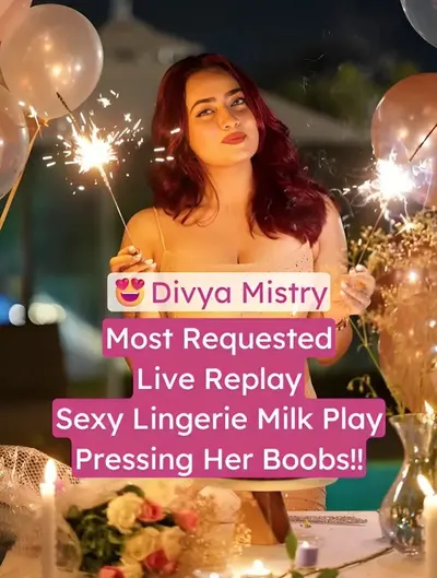 Divya Mistry Lingerie Milk Play and Boob Squeezing Video