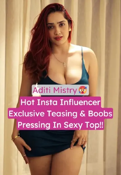 Aditi Mistry Topless Teasing And Big Boobs Pressing Nipples Showing On Live