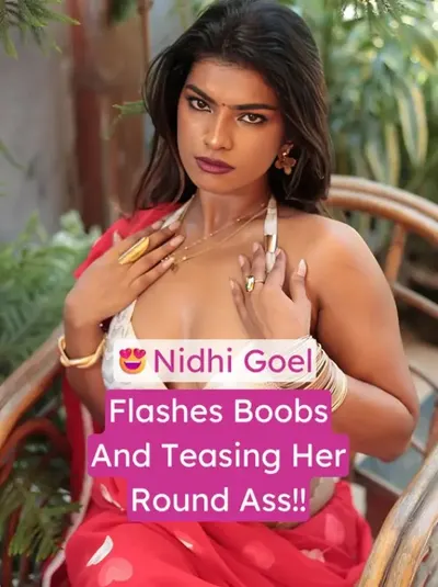 Famous Influencer Nidhi Goel Boob Slip & Ass Tease